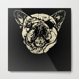 French Bulldog Frenchie Drawing Metal Print