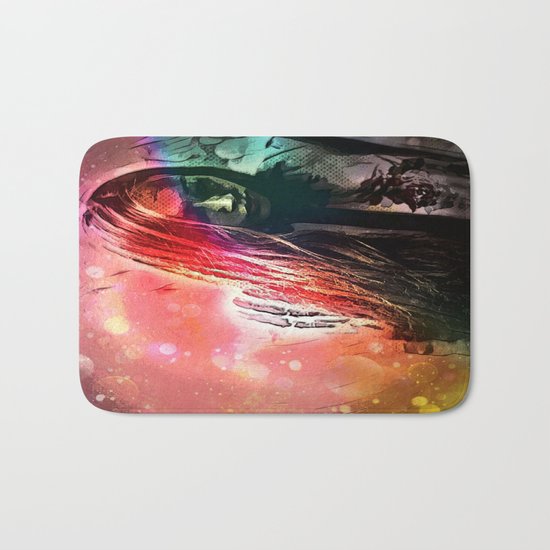 Walking Away From The Lights Of Never Bath Mat