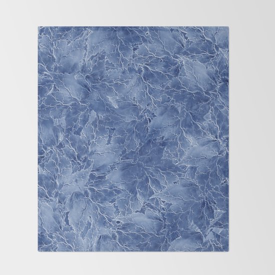 Frozen Leaves 14 Throw Blanket