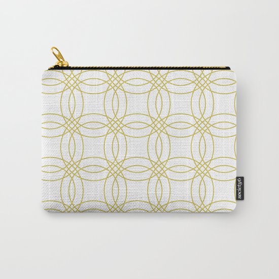Simply Vintage Link Mod Yellow on White Carry-All Pouch