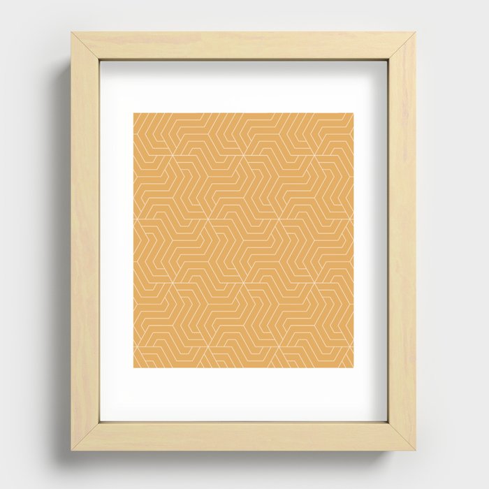 Indian yellow - orange - Modern Vector Seamless Pattern Recessed Framed Print