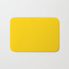 Colors of Autumn Bright Yellow Solid Color Bath Mat | Minimalist, Accentcolor, Colour, Background, Seasonal, Simple, Solid, Clean, Autumn, Designercolor 