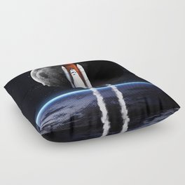 Space shuttle Floor Pillow