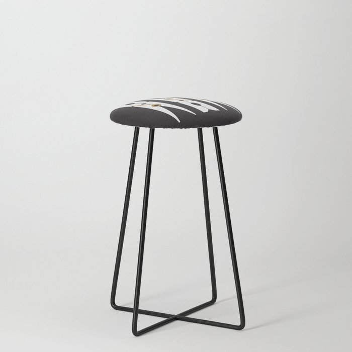 Laundry Clothespins - Gold, Black and White Counter Stool
