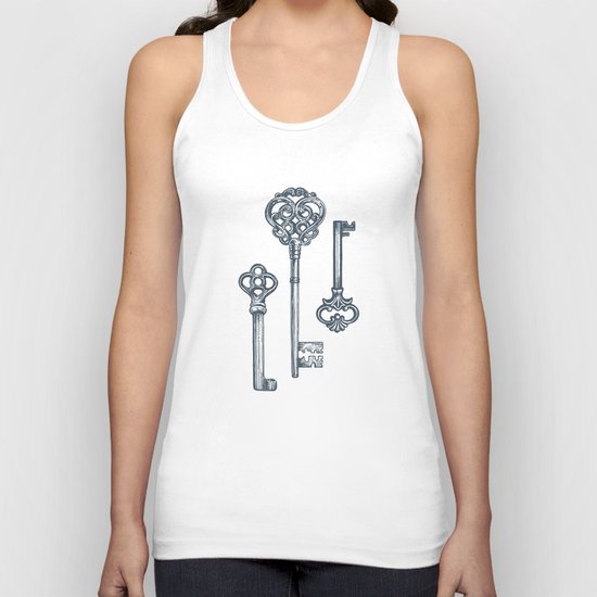 Three Skeleton Keys Unisex Tank Top