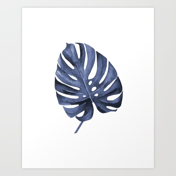 Discover the motif BLUE LEAF by Art by ASolo  as a print at TOPPOSTER