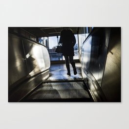 Stockholm escalator Canvas Print