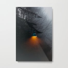 Stanley Park Metal Print | Photo, Landscape, Streetlight, Color, Fog, Vancouver 