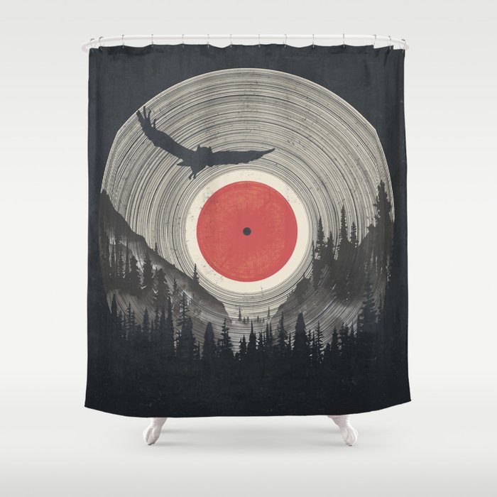 Forest Silence Vinyl Shower Curtain