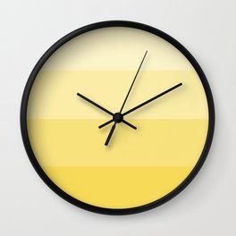 Four Shades of Yellow Wall Clock