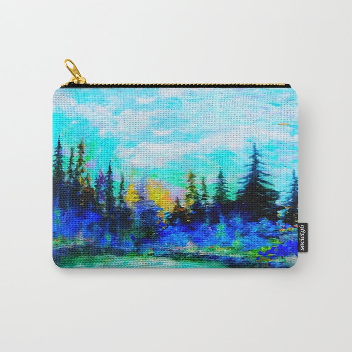 Blue-Green Mountain Pines Scenic Vista Carry-All Pouch