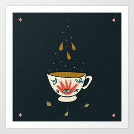 Tea cup magic Art Print