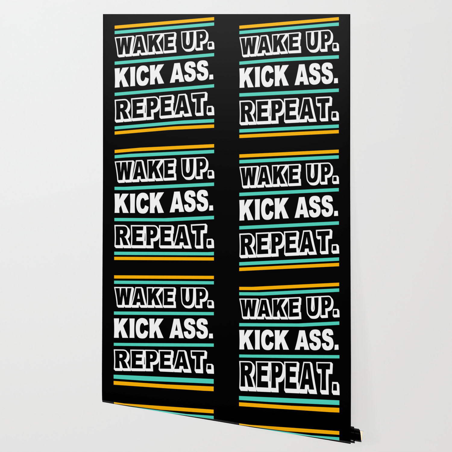 Wake Up Kick Ass Repeat Wallpaper By Anziehend Society6