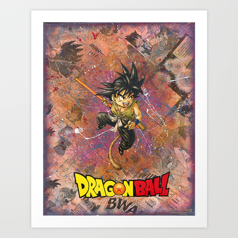 Dragon Ball Kid Goku Manga Comic Anime Collage Superhero Comic