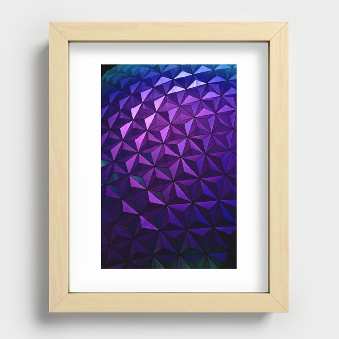 Purple Geometric Recessed Framed Print
