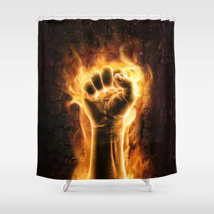 Fire fist Shower Curtain