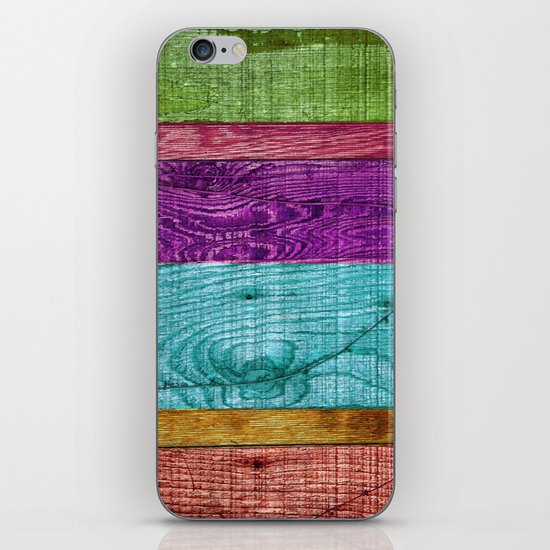 Colorful Wood iPhone Skin
