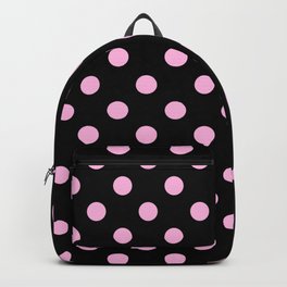 Polka Dots (Pink & Black Pattern) Backpack