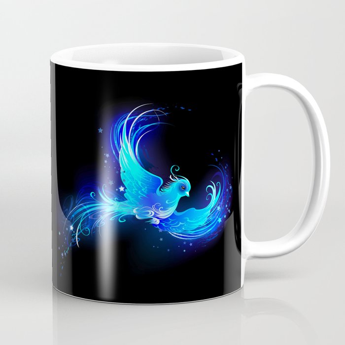 Blue Flame Bird Phoenix Coffee Mug