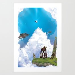 Flying Castle Art Print