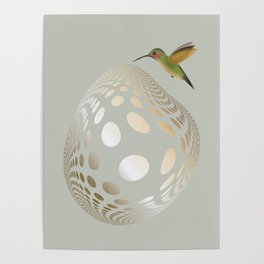 Hummingbird and Bubble Poster