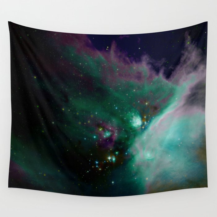 young stars turquoise purple Wall Tapestry