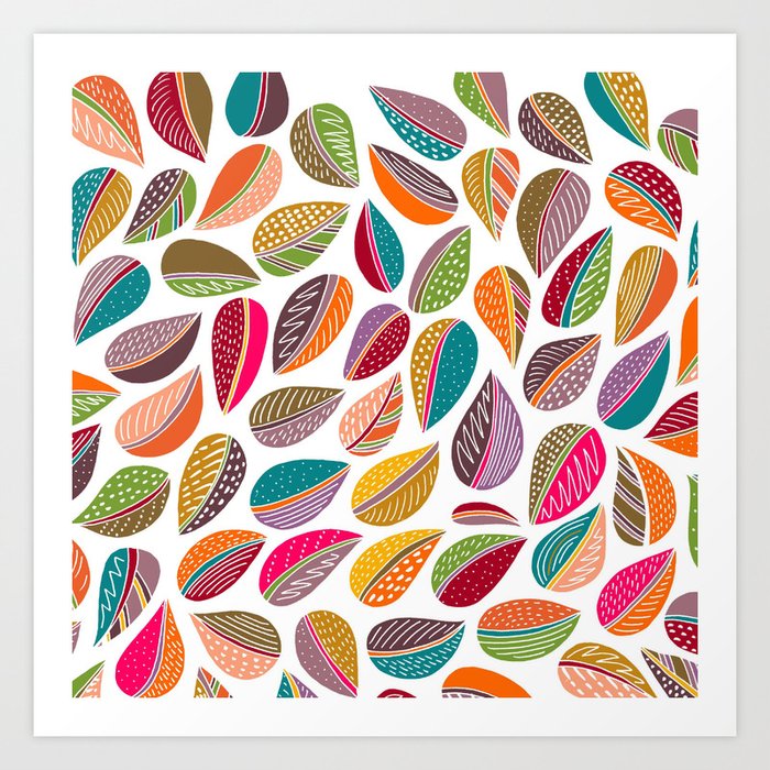 Leaf Colorful Art Print