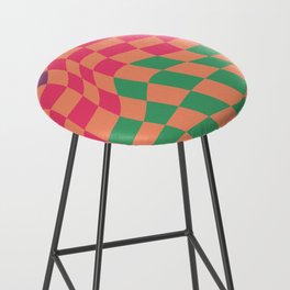 Colorful Checkerboard Pattern 2 Bar Stool