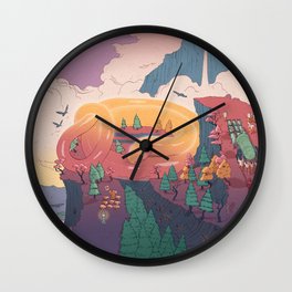 The creature of the mountain Wall Clock