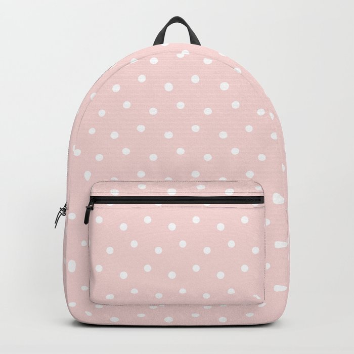 Valentine Pastel Pink White Heart Backpack