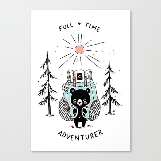 Adventure Bear Canvas Print