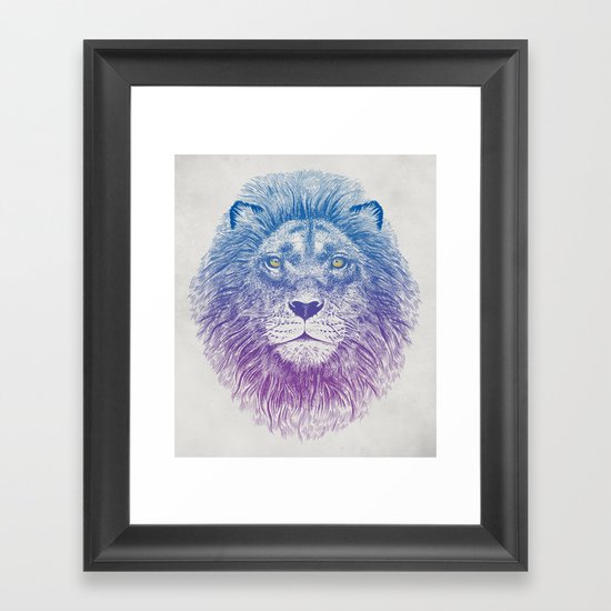 Face of a Lion Framed Art Print