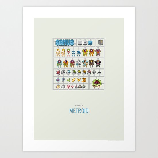 Metroid Model Kit Art Print
