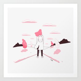 All the pleasures of traveling alone - May Art Print