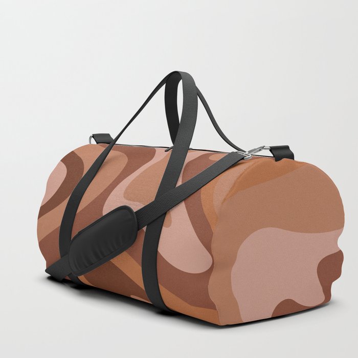 Modern Abstract Pattern 12 in Earthy Terracotta (Liquid Swirl Design) Duffle Bag