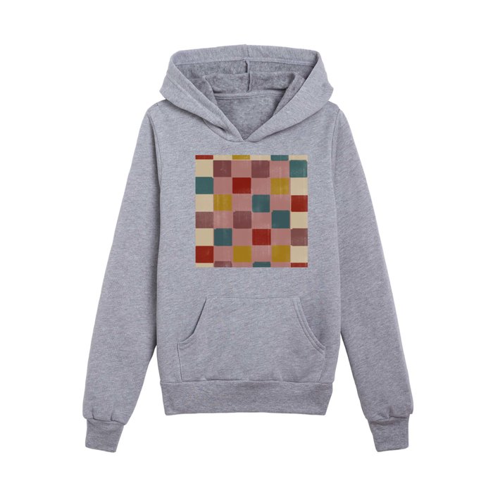 Colorful Checker Kids Pullover Hoodie
