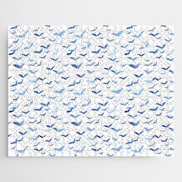 Sicilian birds - watercolor seagulls Jigsaw Puzzle