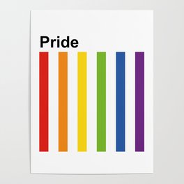 Gay Pride Rainbow Flag Poster