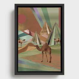 Psychedelic desert Framed Canvas