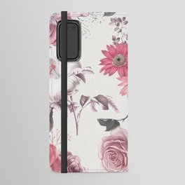 Vintage Pink Florals Android Wallet Case