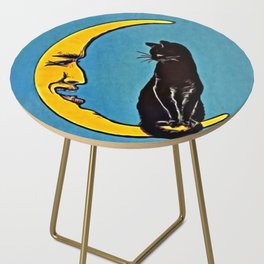 Black Cat & Moon Side Table