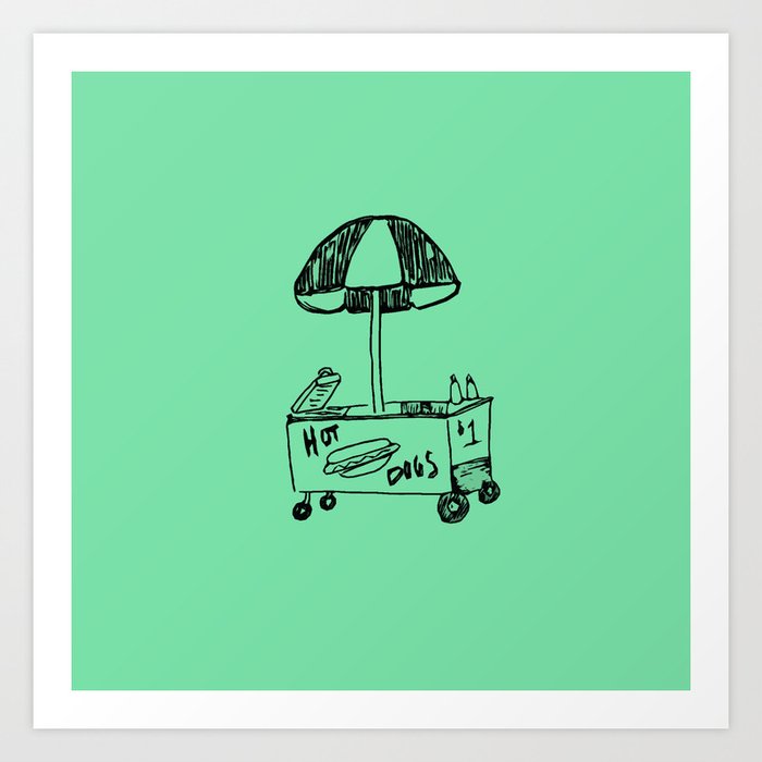 hot dog stand Art Print