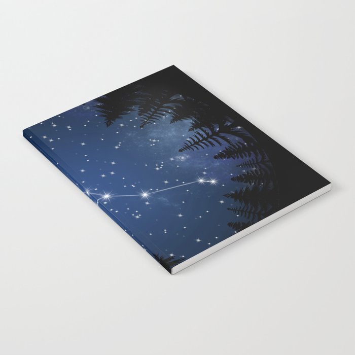 Zodiac Constellation - Taurus with trees Notebook