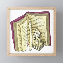 Book House Framed Mini Art Print