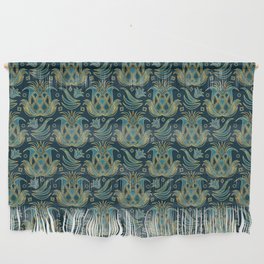 Luxe Pineapple // Art Deco Blue Wall Hanging