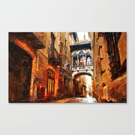 Barcelona, the Gothic Quarter Canvas Print