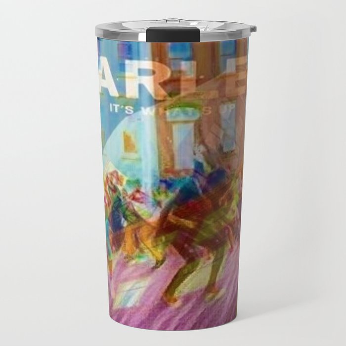 African American Masterpiece 'A Harlem Block Party' Portrait Travel Mug