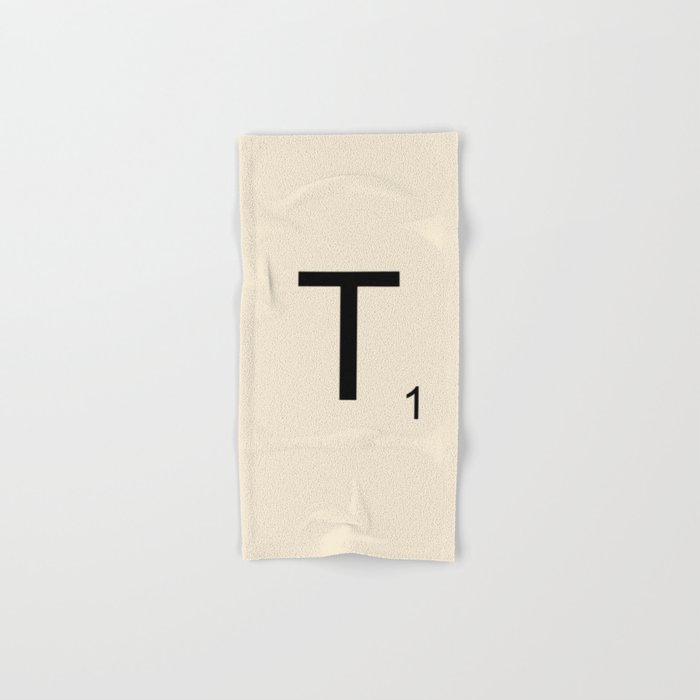 Scrabble Lettre T Letter Hand & Bath Towel