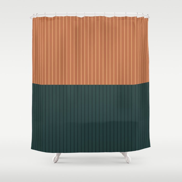 Color Block Lines XIX Shower Curtain