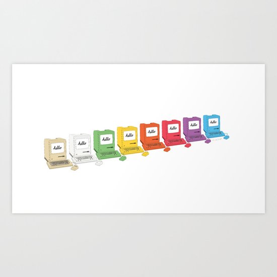 8 Macs in a Row Art Print